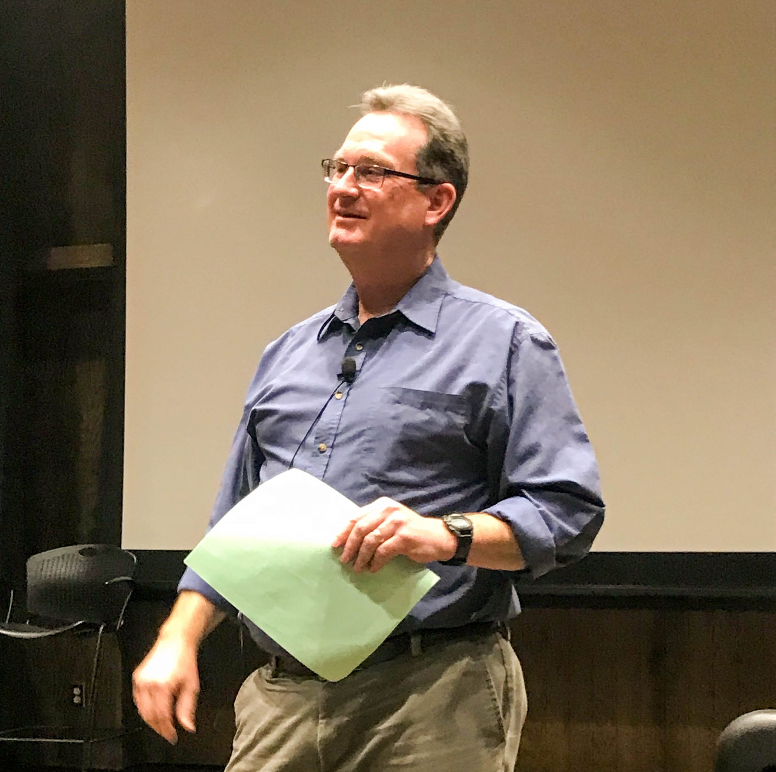 Doug Weatherford lecturing Winter 2019